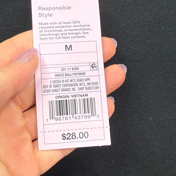 Wild Fable Black Hoodie Disco Ball Star Print Pullover Size M Y2K Rhinestone 70s - Picture 7 of 16